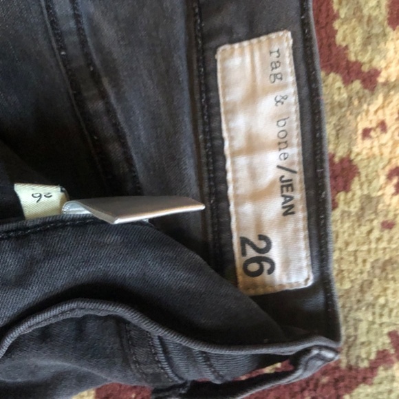 Rag and bone stressed black jeans - high rise skinny size 26 - Picture 3 of 5